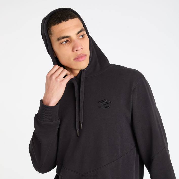 hombres Umbro negro capucha estilo deportivo ropa FTXL108