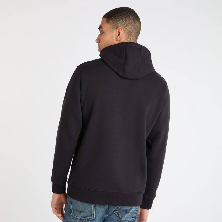 hombres Umbro negro/encanto capó central ropa FTXL118