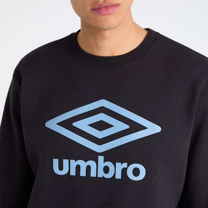 hombres Umbro negro/encanto sudor central ropa FTXL116