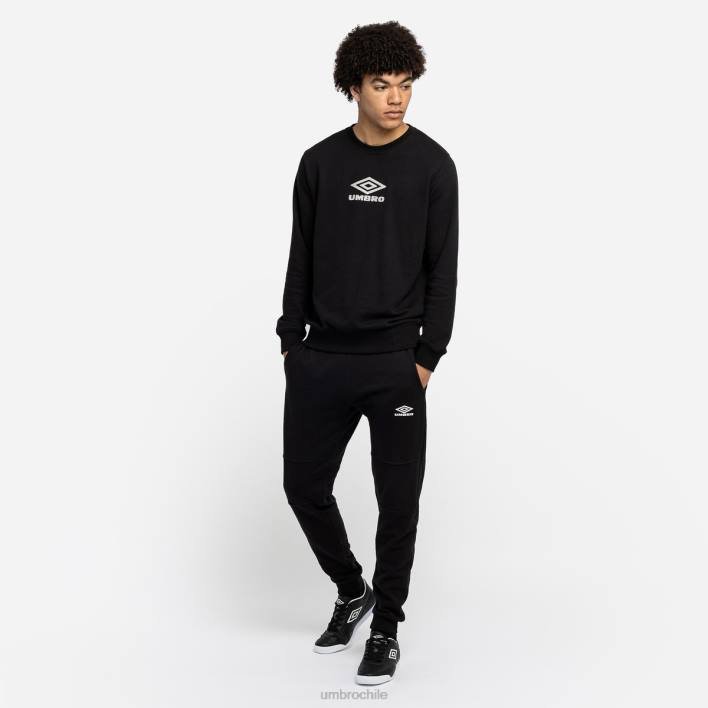 hombres Umbro negro/roca lunar sudor de diamante ropa FTXL146