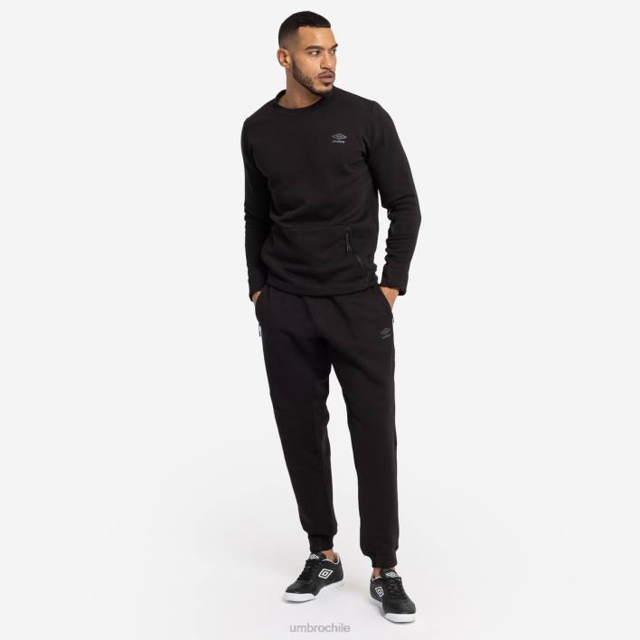 hombres Umbro negro sudadera pro polar elite ropa FTXL153