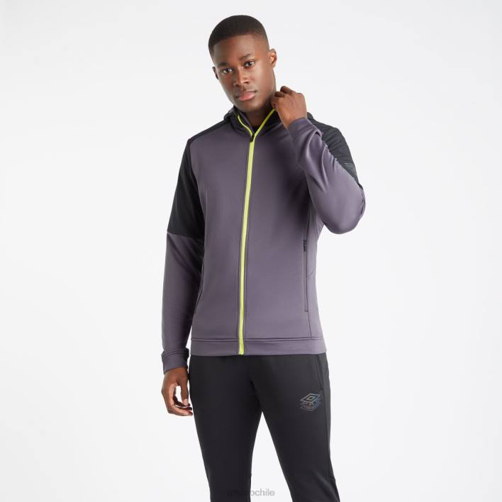 hombres Umbro periscopio/negro/lima sudadera con capucha pro-training hybrid fz ropa FTXL150