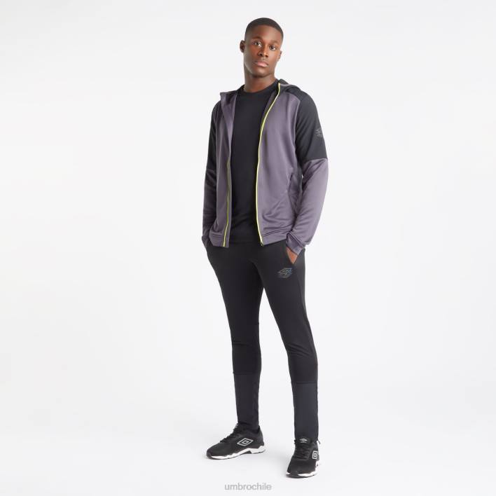 hombres Umbro periscopio/negro/lima sudadera con capucha pro-training hybrid fz ropa FTXL150