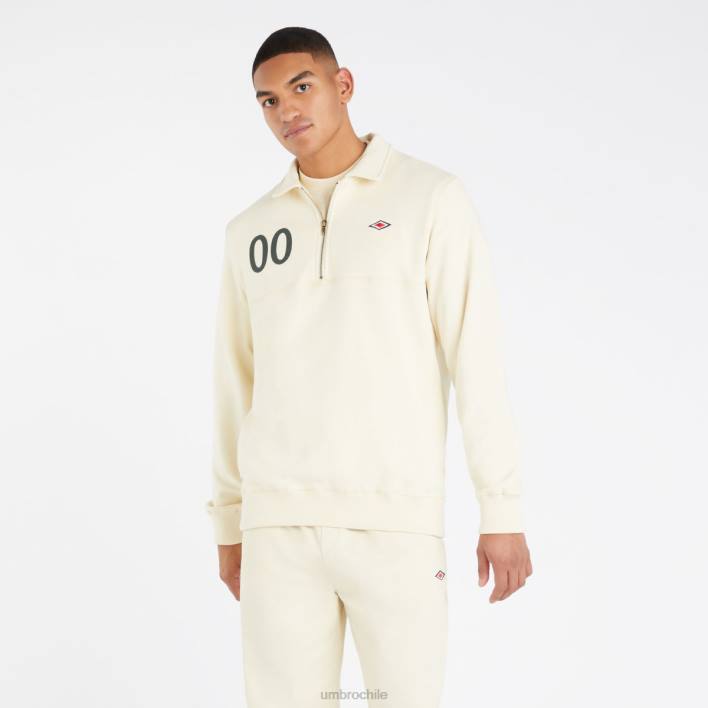 hombres Umbro perla de semilla sudadera con cremallera de un cuarto ropa FTXL98