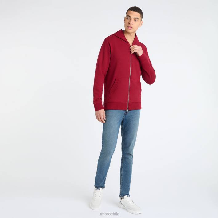 hombres Umbro ruibarbo/salto ángel sudadera con capucha y cremallera ropa FTXL107