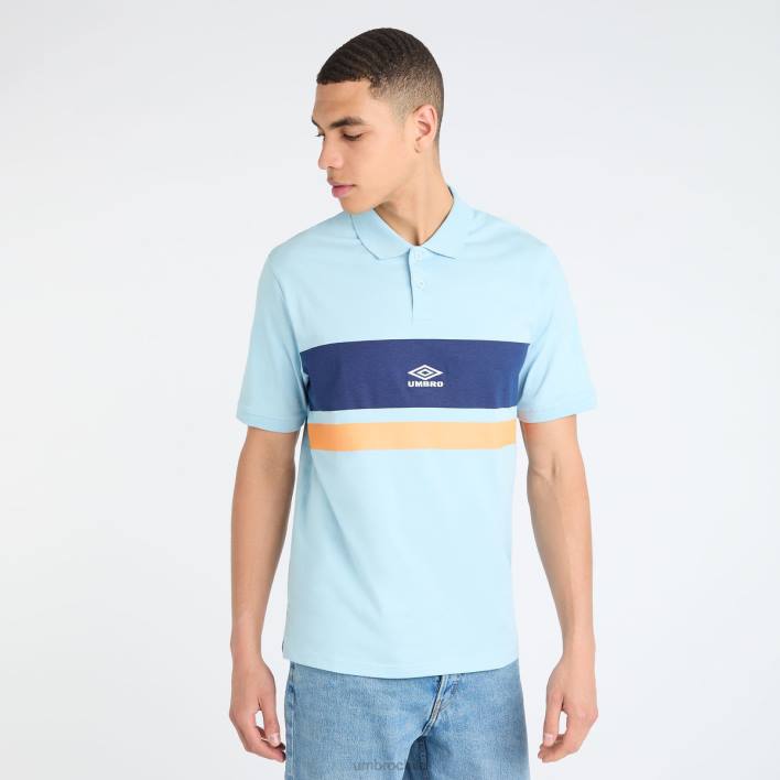 hombres Umbro Salto ángel/crudo/naranja llameante polo a rayas ropa FTXL38