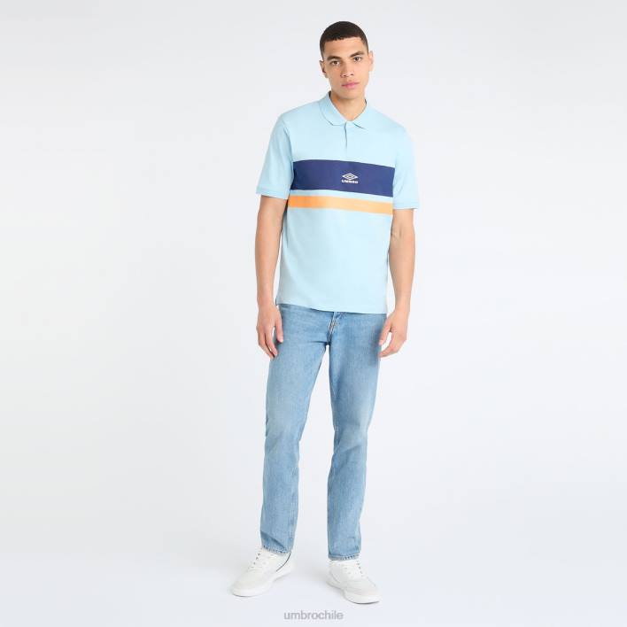 hombres Umbro Salto ángel/crudo/naranja llameante polo a rayas ropa FTXL38