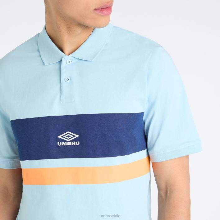 hombres Umbro Salto ángel/crudo/naranja llameante polo a rayas ropa FTXL38