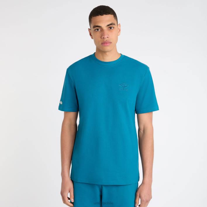 hombres Umbro azul de lyon camiseta de piqué estilo deportivo ropa FTXL47