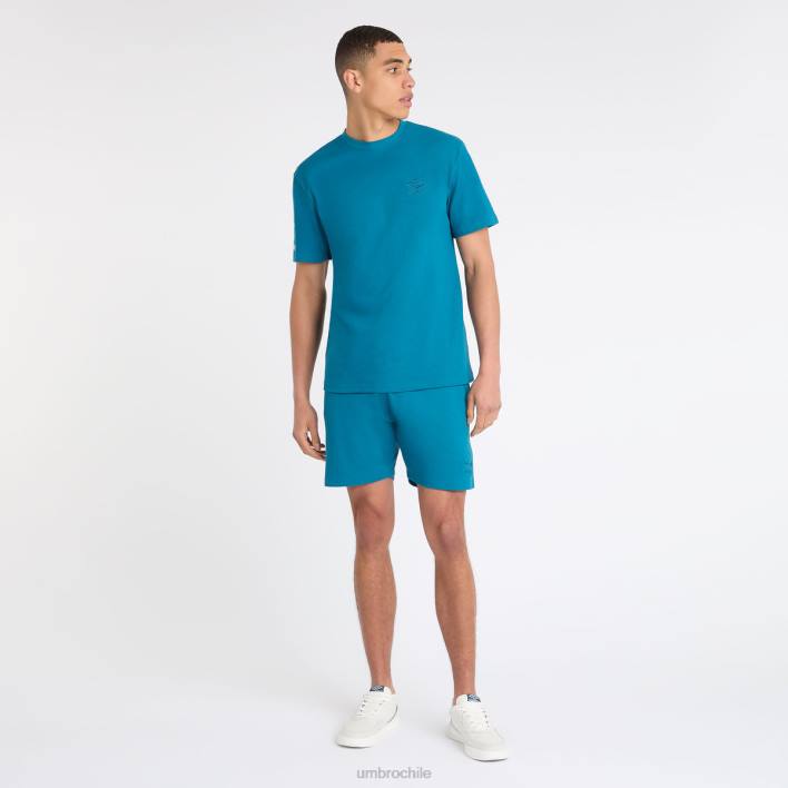 hombres Umbro azul de lyon camiseta de piqué estilo deportivo ropa FTXL47