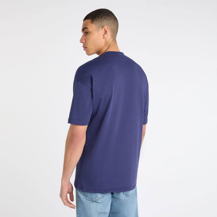 hombres Umbro azul patriota/malvavisco camiseta con logo de gio goi ropa FTXL65