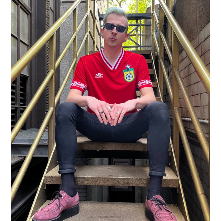 hombres Umbro bermellón/blanco camiseta de la fundación joe strummer ropa FTXL55