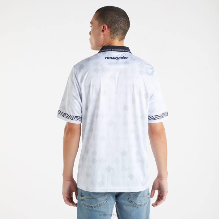 hombres Umbro blanco/azul marino oscuro camiseta local de nuevo orden ropa FTXL3