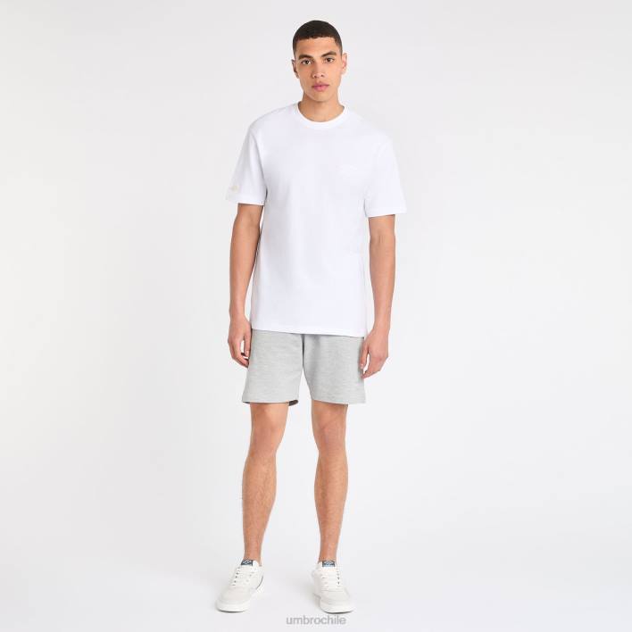 hombres Umbro blanco camiseta de piqué estilo deportivo ropa FTXL49