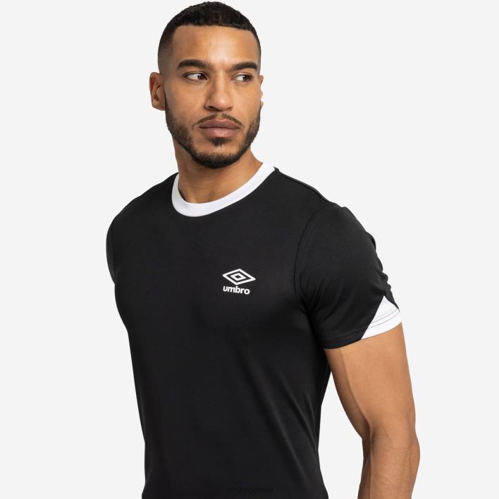 hombres Umbro blanco negro camiseta de entrenamiento total ropa FTXL67