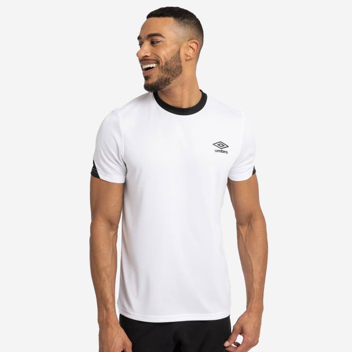 hombres Umbro blanco negro camiseta de entrenamiento total ropa FTXL68