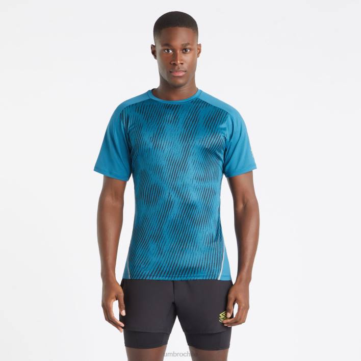 hombres Umbro corales azules camiseta gráfica de entrenamiento profesional elite ropa FTXL79