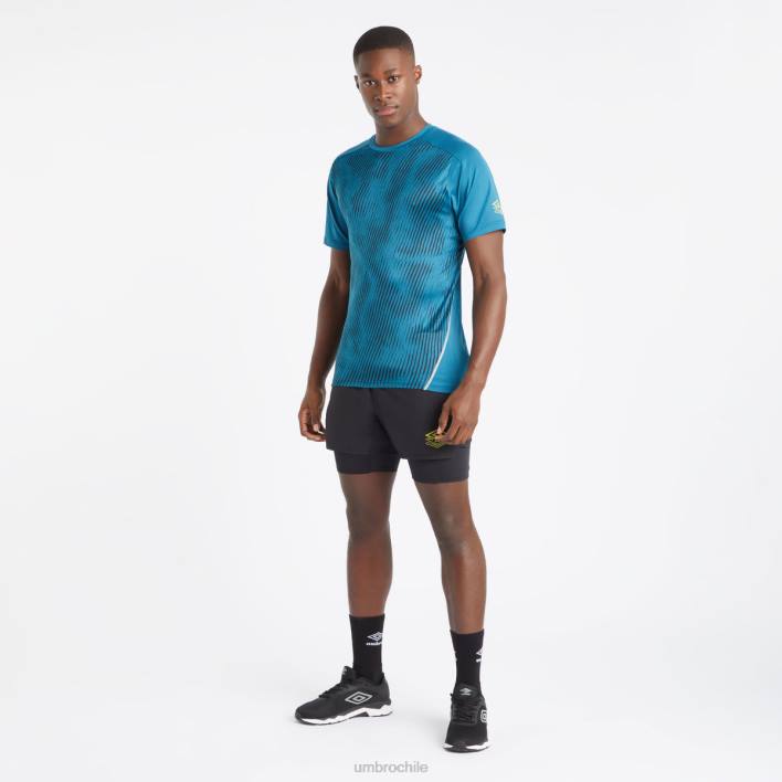 hombres Umbro corales azules camiseta gráfica de entrenamiento profesional elite ropa FTXL79