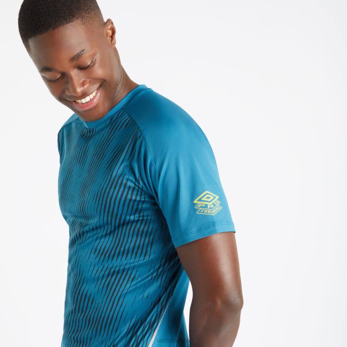 hombres Umbro corales azules camiseta gráfica de entrenamiento profesional elite ropa FTXL79