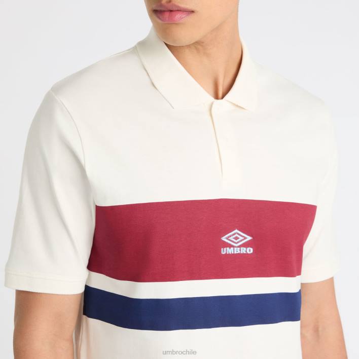 hombres Umbro crudo/ruibarbo/sai medianoche polo a rayas ropa FTXL37