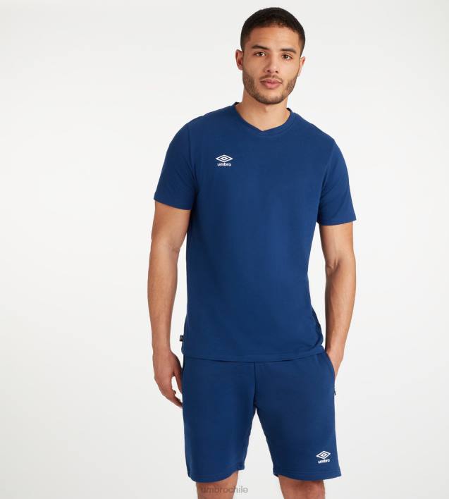 hombres Umbro dos azul marino/blanco camiseta club de ocio ropa FTXL52