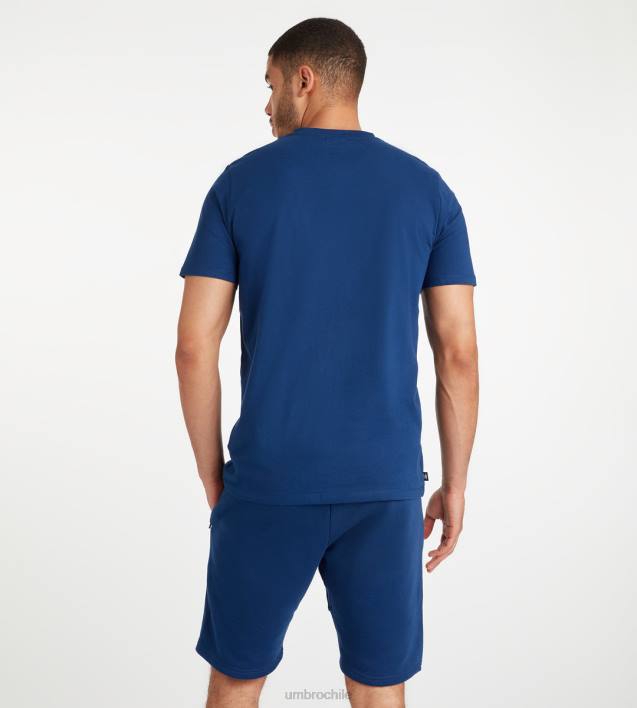 hombres Umbro dos azul marino/blanco camiseta club de ocio ropa FTXL52