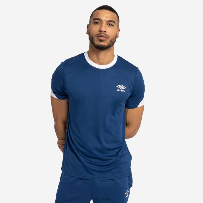hombres Umbro dos azul marino/blanco camiseta de entrenamiento total ropa FTXL66