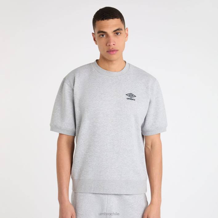 hombres Umbro gris jaspeado/azul universitario camiseta central sudor ropa FTXL33