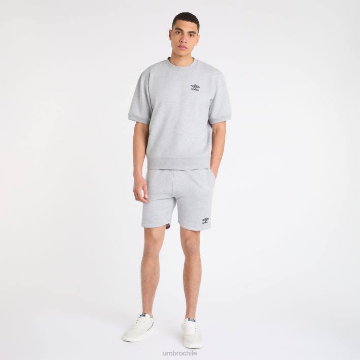 hombres Umbro gris jaspeado/azul universitario camiseta central sudor ropa FTXL33