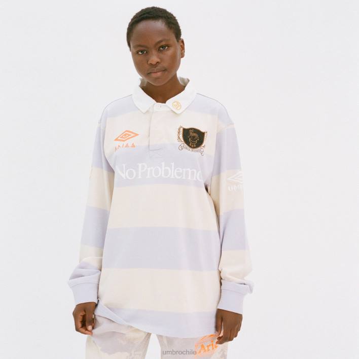 hombres Umbro lila/crema/blanco camiseta de rugby serigrafiada aries ropa FTXL1