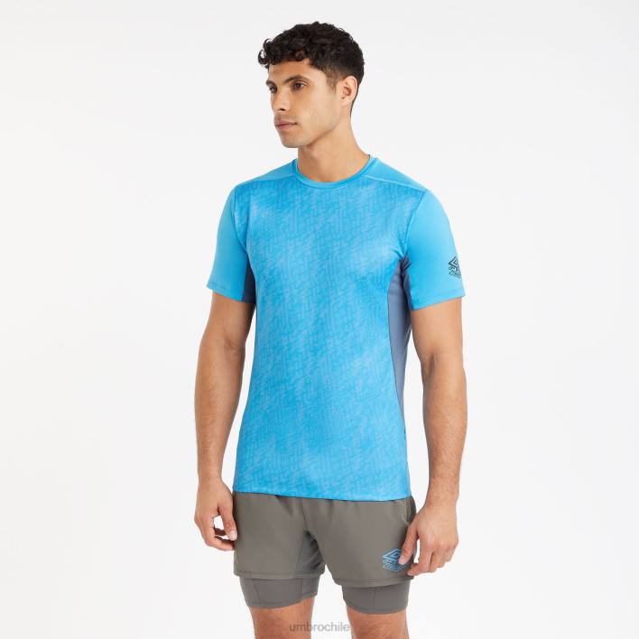 hombres Umbro malibu azul/mar de bering camiseta gráfica de entrenamiento profesional elite ropa FTXL30