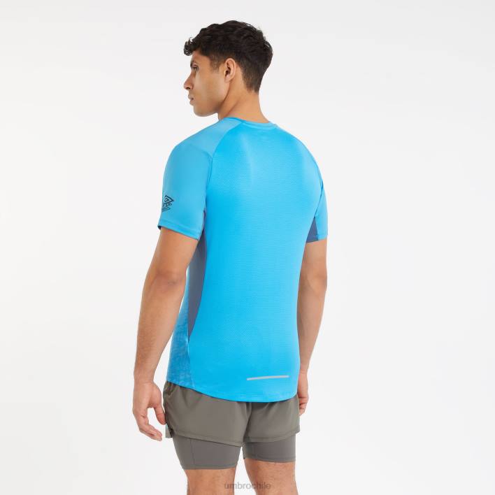 hombres Umbro malibu azul/mar de bering camiseta gráfica de entrenamiento profesional elite ropa FTXL30