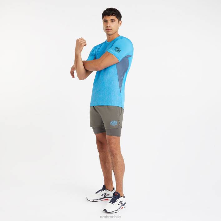 hombres Umbro malibu azul/mar de bering camiseta gráfica de entrenamiento profesional elite ropa FTXL30