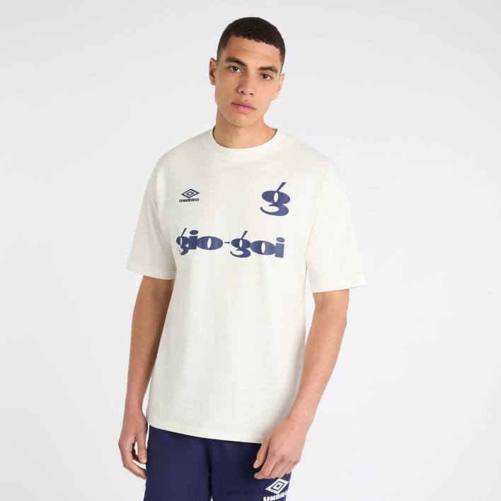 hombres Umbro malvavisco/azul patriota camiseta con logo de gio goi ropa FTXL64