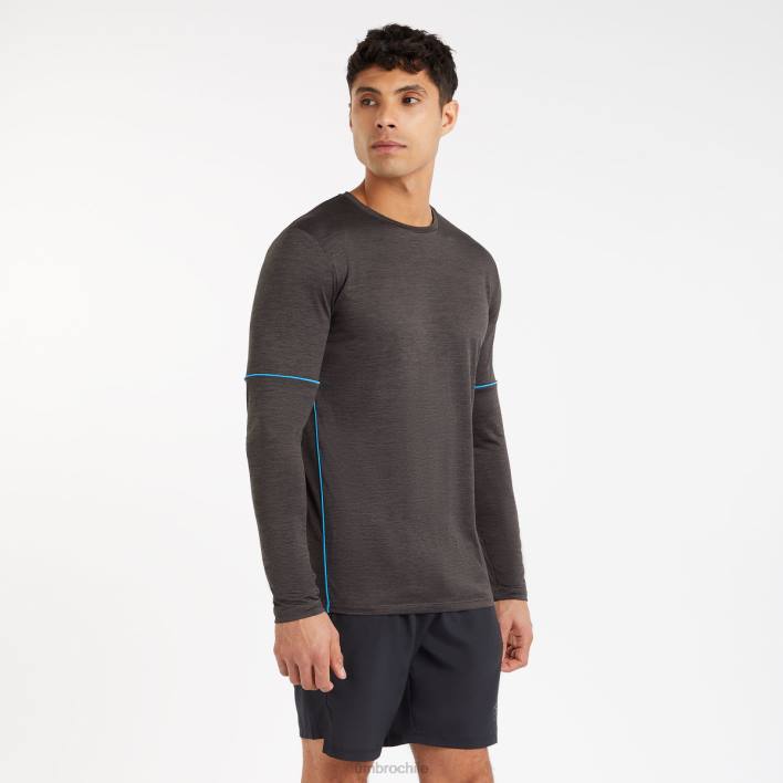 hombres Umbro marga negra camiseta de entrenamiento profesional de poliéster jaspeado ropa FTXL26