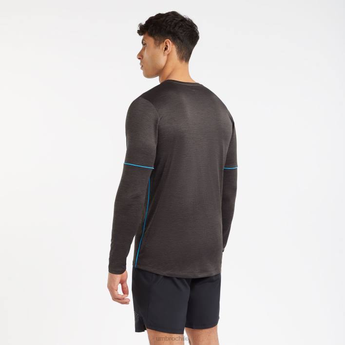 hombres Umbro marga negra camiseta de entrenamiento profesional de poliéster jaspeado ropa FTXL26