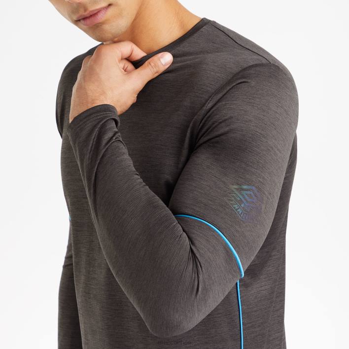 hombres Umbro marga negra camiseta de entrenamiento profesional de poliéster jaspeado ropa FTXL26