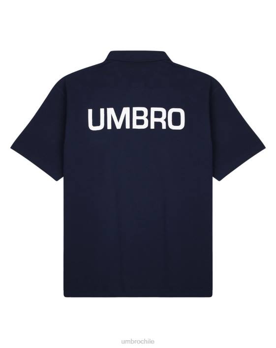 hombres Umbro negro azul marino nigel cabourn polo ropa FTXL86