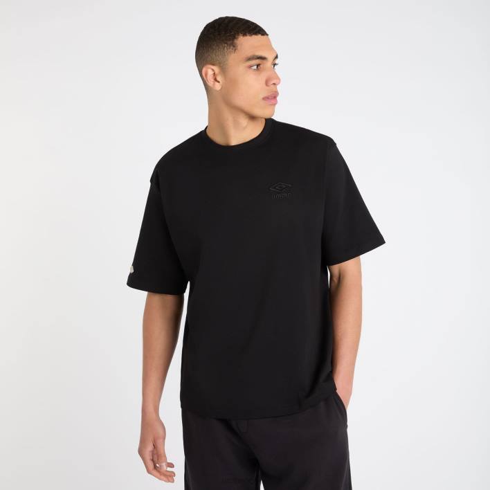 hombres Umbro negro camiseta oversize estilo deportivo ropa FTXL40
