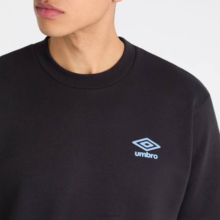 hombres Umbro negro/encanto camiseta central sudor ropa FTXL34