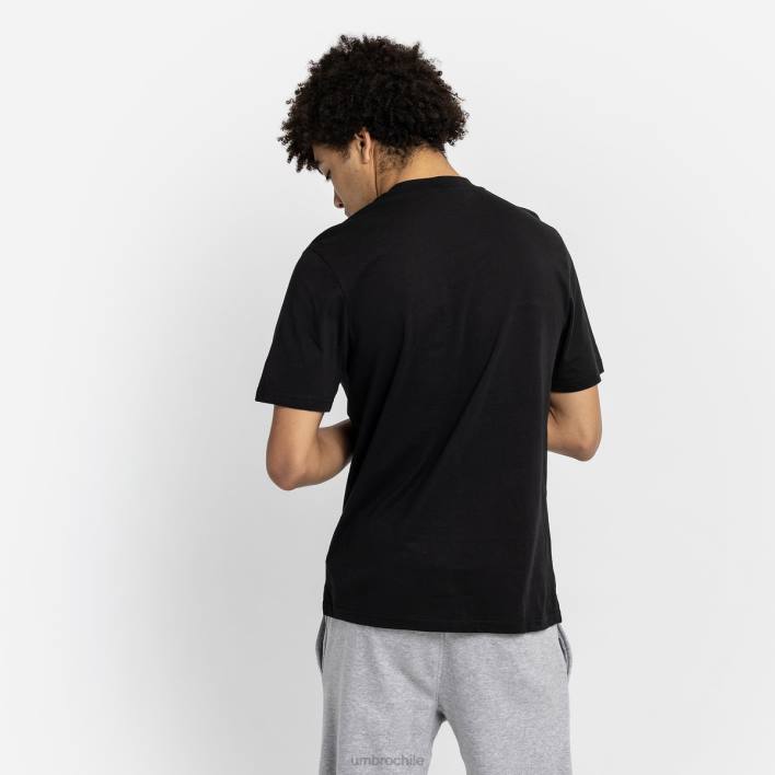 hombres Umbro negro/roca lunar camiseta con logo pequeño de diamantes ropa FTXL72