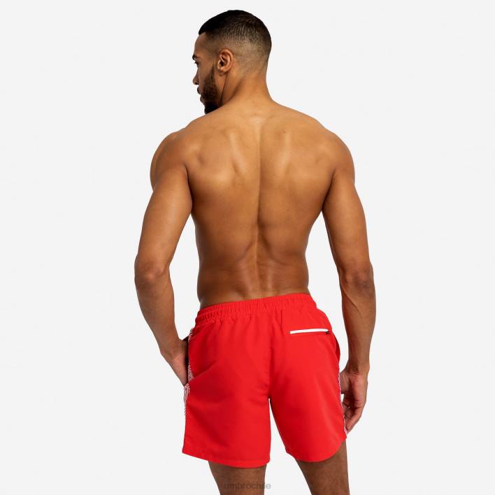 hombres Umbro bermellón bañador corto con cinta ropa FTXL260