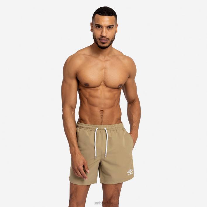 hombres Umbro caqui bañador corto con cinta ropa FTXL258