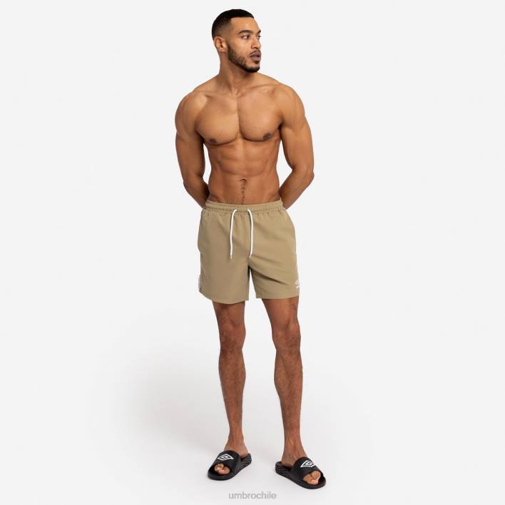 hombres Umbro caqui bañador corto con cinta ropa FTXL258