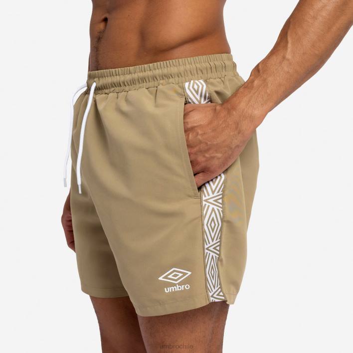 hombres Umbro caqui bañador corto con cinta ropa FTXL258