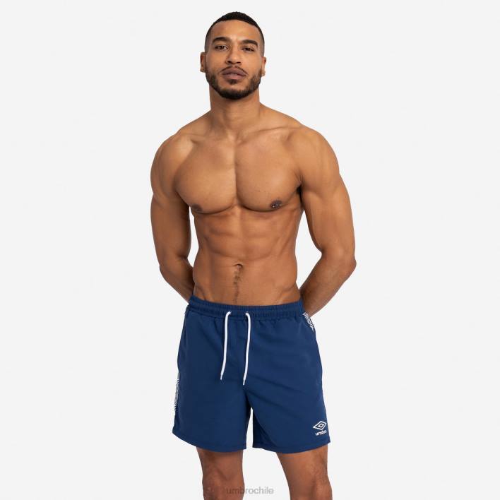 hombres Umbro dos azul marino bañador corto con cinta ropa FTXL259