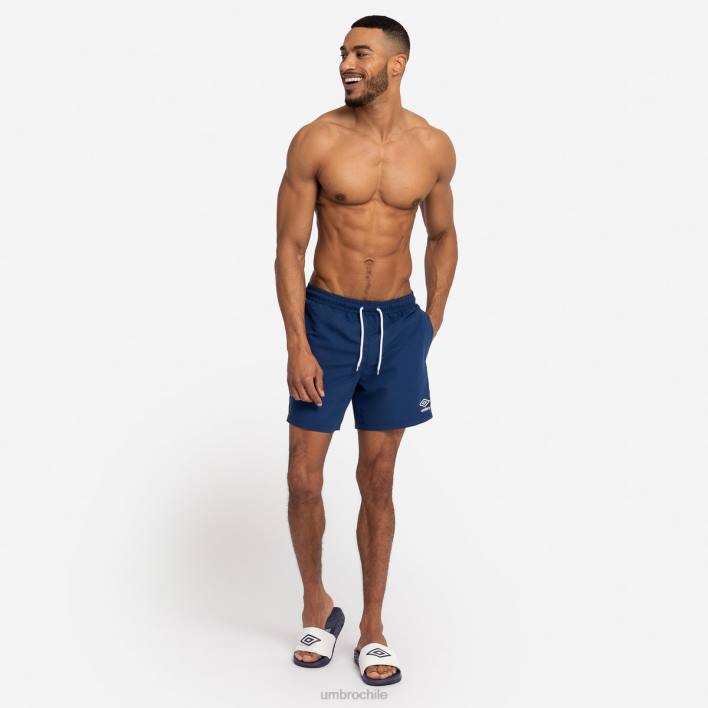 hombres Umbro dos azul marino bañador corto con cinta ropa FTXL259