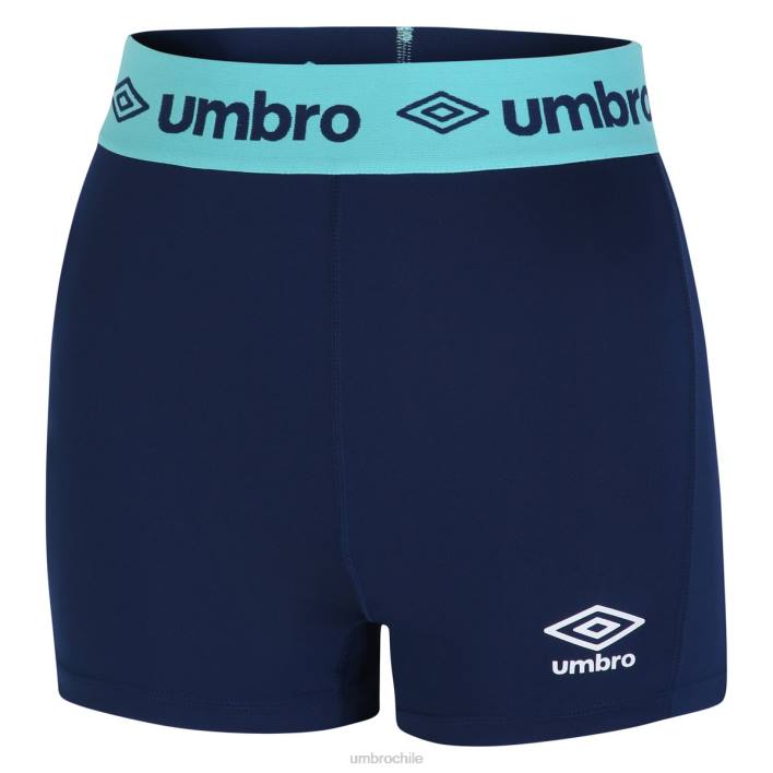 mujer Umbro azul marino/cian pantalones cortos de ciclismo de rendimiento activo ropa FTXL511