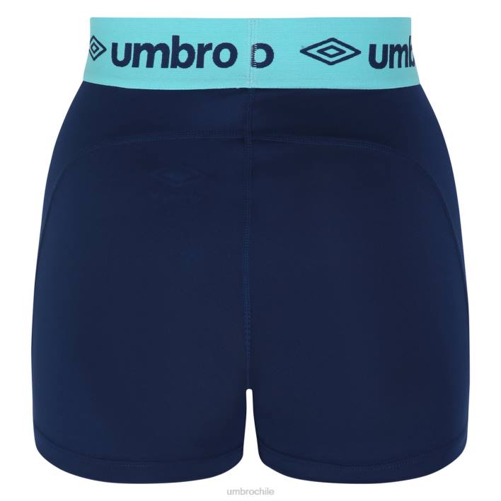 mujer Umbro azul marino/cian pantalones cortos de ciclismo de rendimiento activo ropa FTXL511