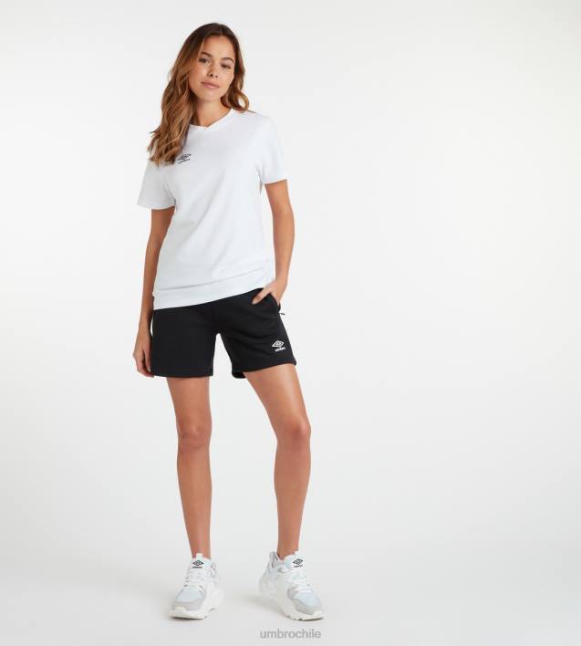 mujer Umbro blanco negro club de ocio jogging corto ropa FTXL500